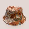 Exotic Style Color Matching Pattern Bucket Hat Men And Women Retro Travel Sunshade Double-Sided Personalized Basin Hat