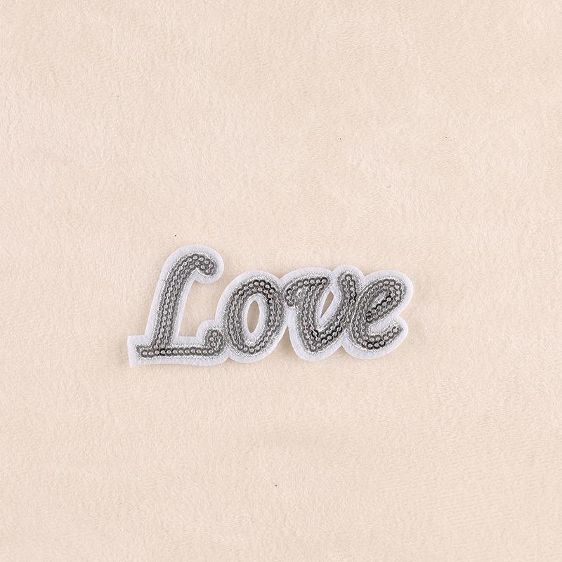 Accessories Bead Sequins Embroidery Cloth Label 26 English Letters Patch Sticker Accessories Computer Embroidery Label Badge Cloth Sticker