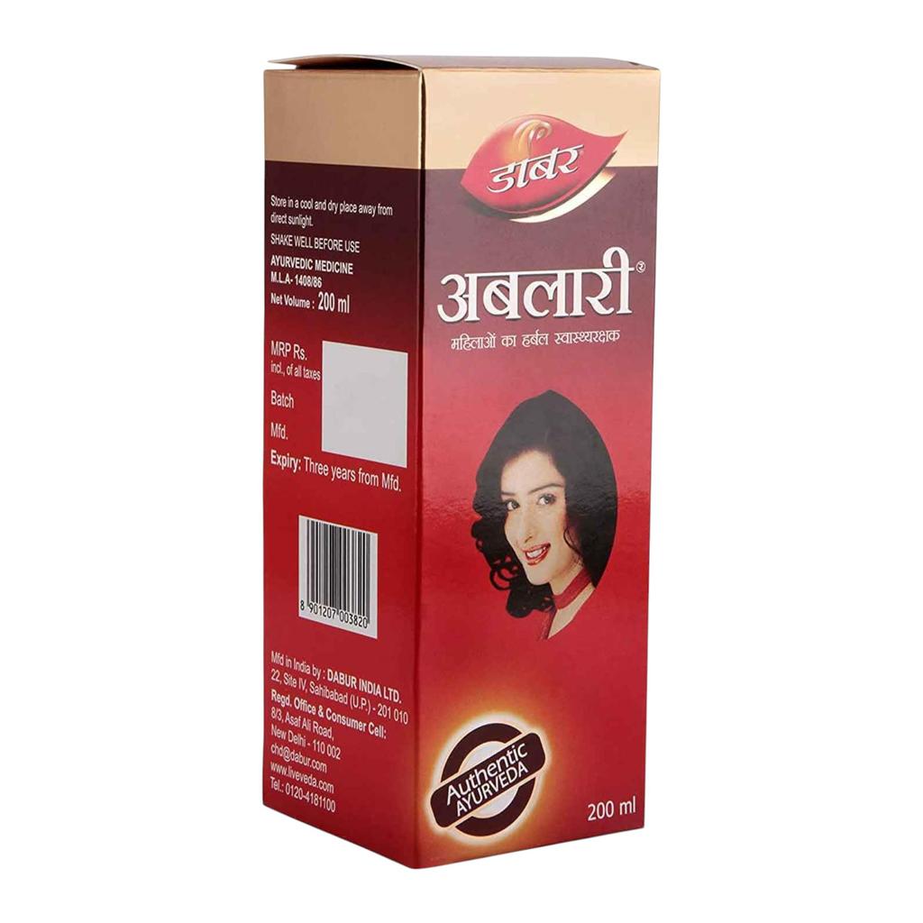 Dabur Ablari Women’s Vitality Syrup 200ml | Restorative Herbal Tonic for Hormonal Balance, Energy & Overall Wellbeing