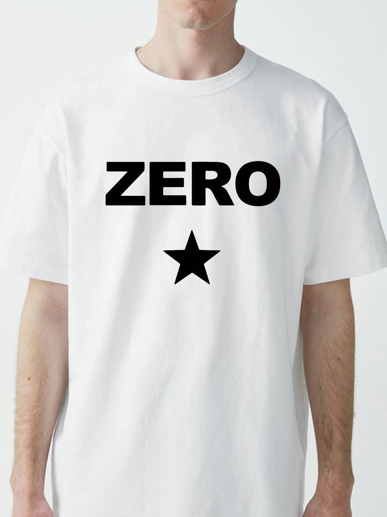 Zero Print Graphic Tshirt The Fashion Hip Hop Unisex Streetwear Cotton Soft Tops Tshirt Summer Breathable Loose Round Neck Tees