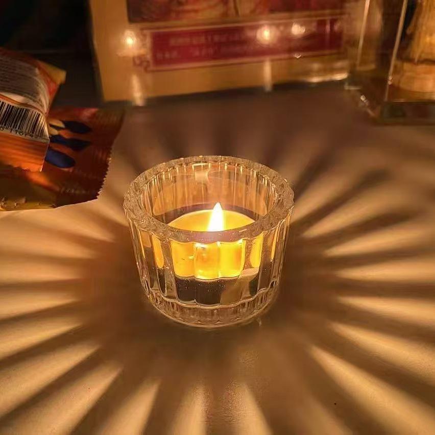 Luxury Crystal Glass Candlestick for Elegant Candlelight Dinner Atmosphere