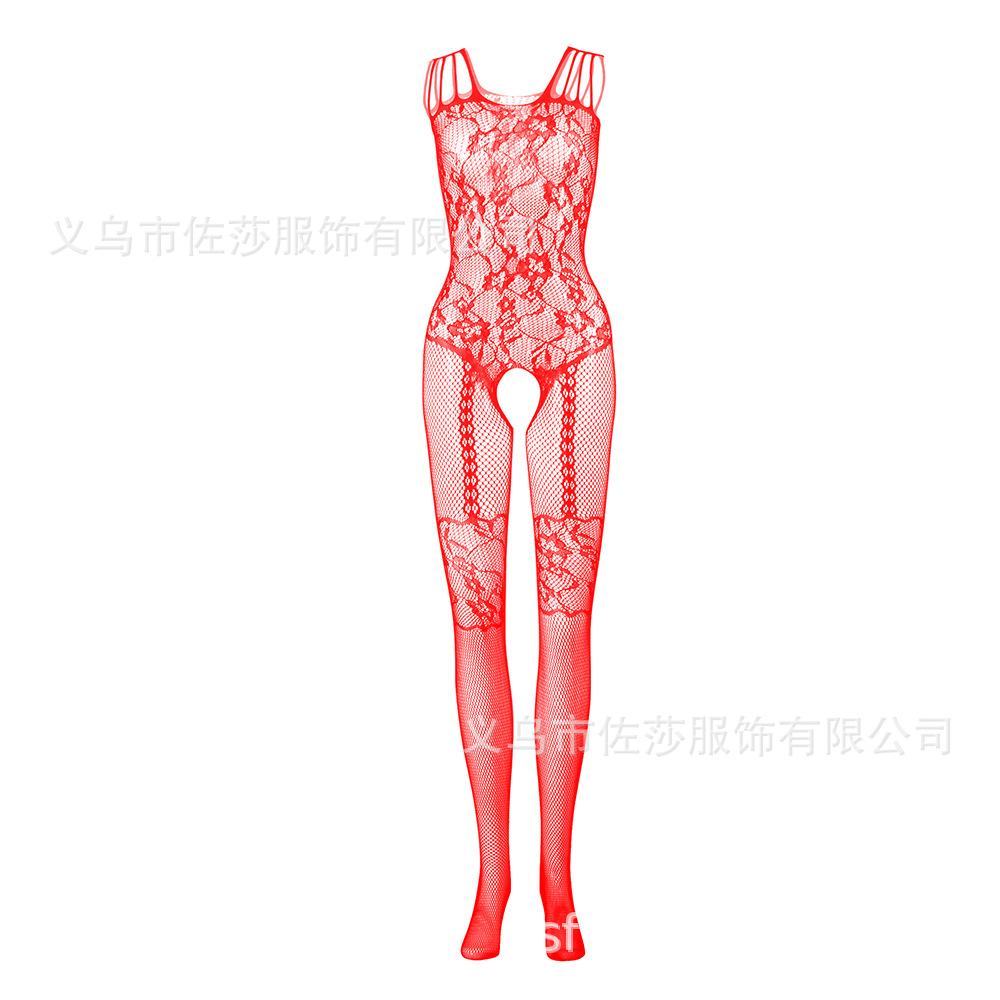 Sex underwear sexy one-piece black stockings women's suspenders hollow perspective temptation one-piece netwear net socks