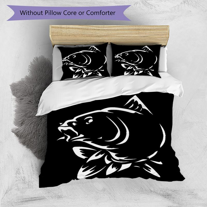 3pcs Nash Tackle Pattern Bedding Set Duvet Cover Set Includes Duvet Cover &pillowcases, Perfect All Season Bedroom Decoration & Gift