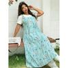 Floral Print Overall Dress Loose Plus Size Sleeveless Long Dress Layered Versatile Vacation Printed Dress Elegant Fashion Comfortable Dress