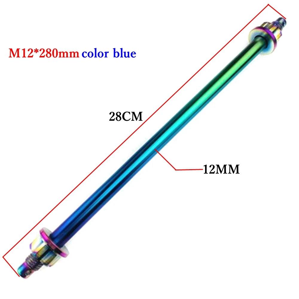 Universal M10/12x220-360mm Motorcycle Electric Car Front Wheel Axle Shock Axis For Honda Yamaha Cygnus-X BWS RSZ Niu Dirt Bike