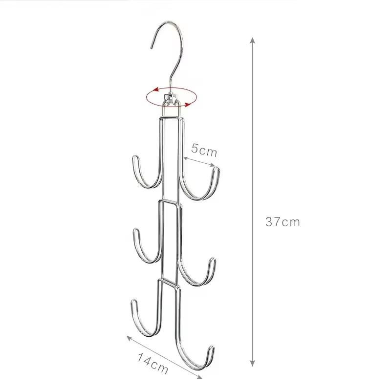1 шт вращающаяся на 360 градусов металлическая вешалка-органайзер для кошельков для шкафа - держите кошельки на виду и в хорошем состоянии A 668₽