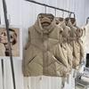 Women's Winter Outer-Wear Down Vest Loose Plus Size Stand Collar Down Waistcoat Gilet