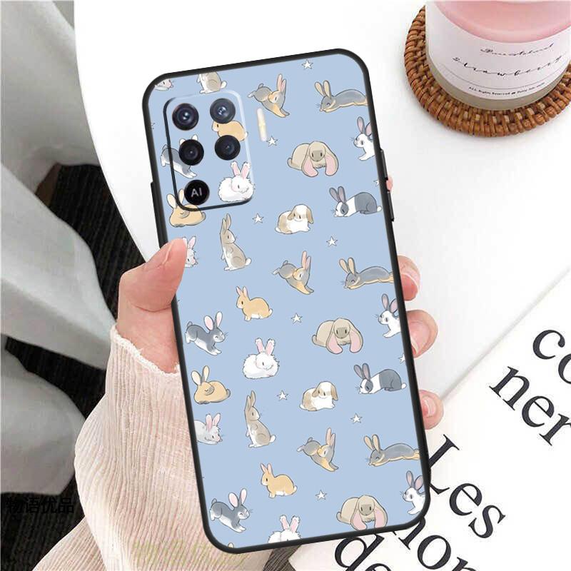 

Bunny Rabbits Case For Oppo A98 A58 A78 A18 A38 A60 A80 A40 A77 A57 A17 A74 A54 A94 A96 A76 A16 A15 A5 Pro OPPO A57s