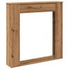 Handcrafted Oak Fireplace Surround 100x20x100 Cm Engineered Wood