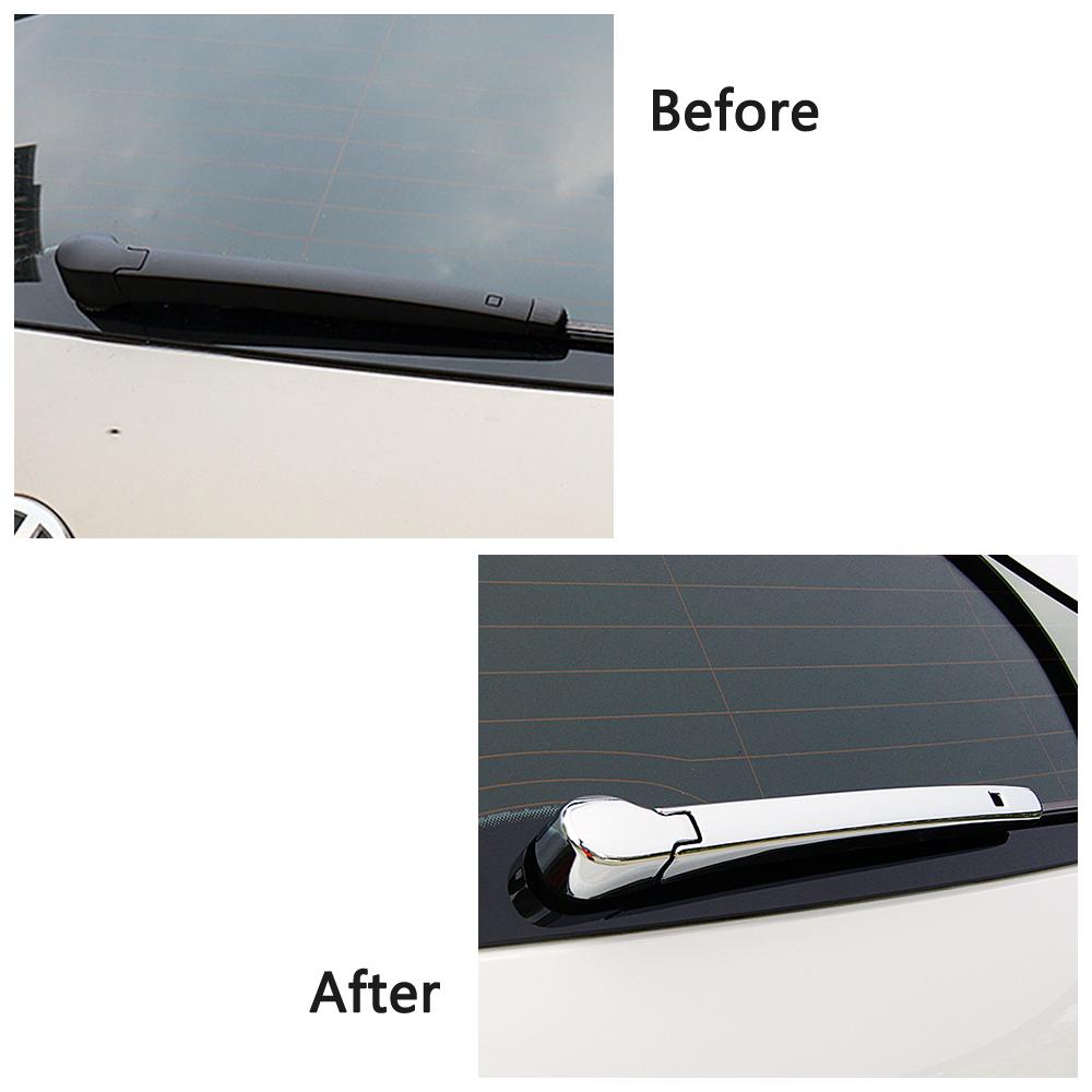 For Volkswagen VW Tiguan MK2 2017-2019 Chrome Side Mirror Rear Window Wiper Fog Light Cover Car Exterior Trim Protector Sticker