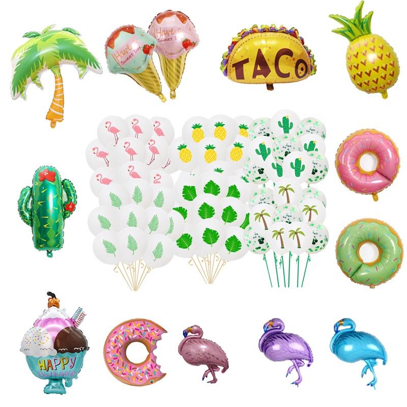 Hawaiian Pineapple Flamingo Aluminum Foil Balloon For Wedding Party Decorations