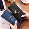 2026 New Fashion Deer Head Women's Long Wallet Trendy Cool PU Matte 3 Fold Billfold Multi Card Female Clutch Money Bag Change Pocket Girl Holiay Gifts