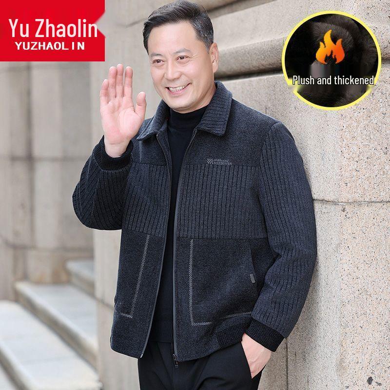 Dad's 2024 Casual Spring/Autumn Jacket for Elderly Men - Ideal for 50-Year-Olds and Up.