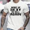 New Summer Men's Fashion T-shirt Alphabet Slogans Printed Men's T-shirt Top