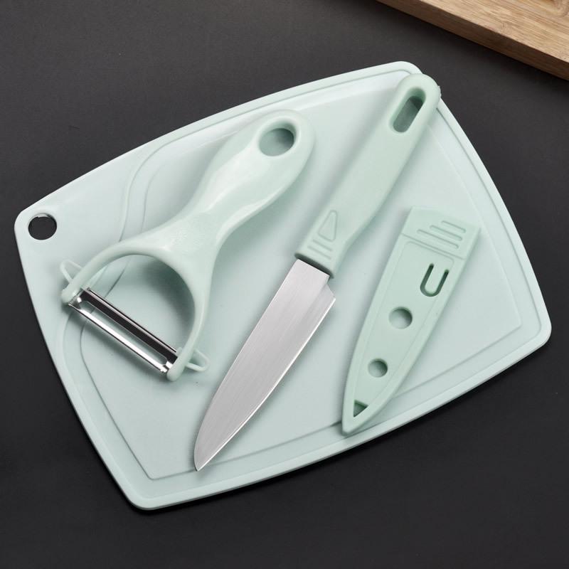 3 Pz/set Grande Acciaio Inossidabile Coltello da Frutta Pelapatate Tagliere Set di Coltelli da Frutta Tagliere Set da 3 Pezzi Set di Taglieri