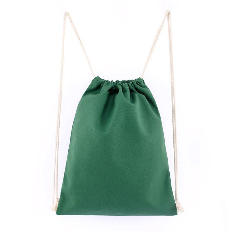 New Arrival Eco-Friendly Canvas Drawstring Backpack - Blank Color Cotton Rope Design