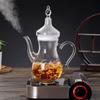 Glass brewed teapot High borosilicate high temperature resistant Arabian coffee pot Heatable large capacity transparent green tea warm wine pot