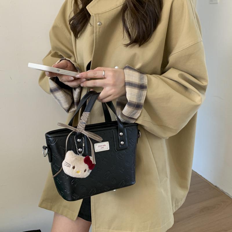 Korean Retro Large Capacity Tote Bag - 2025 Autumn/Winter Casual Shoulder Bag for Women