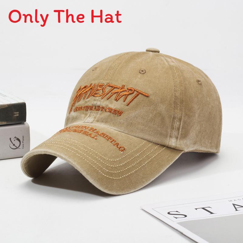 Cotton Baseball Cap With Embroidered Letters Sunshade Adjustable For Spring Summer Men Women