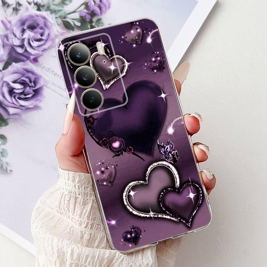 For OPPO Realme C75 4G Case 2025 New Fashion Butterfly Love Heart Flower Soft Transparent Silicone Cover For RealmeC75 C 75 Etui