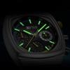 Square Dial Chronograph Quartz Watches for Men Fashion Leather Strap Casual Sport Wristwatch with Date Display Waterproof Luminous