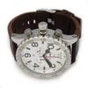Nixon Men's 51-30 Chronograph Watch, Silver/Brown, Leather Strap, A1241113, Model A124-1113
