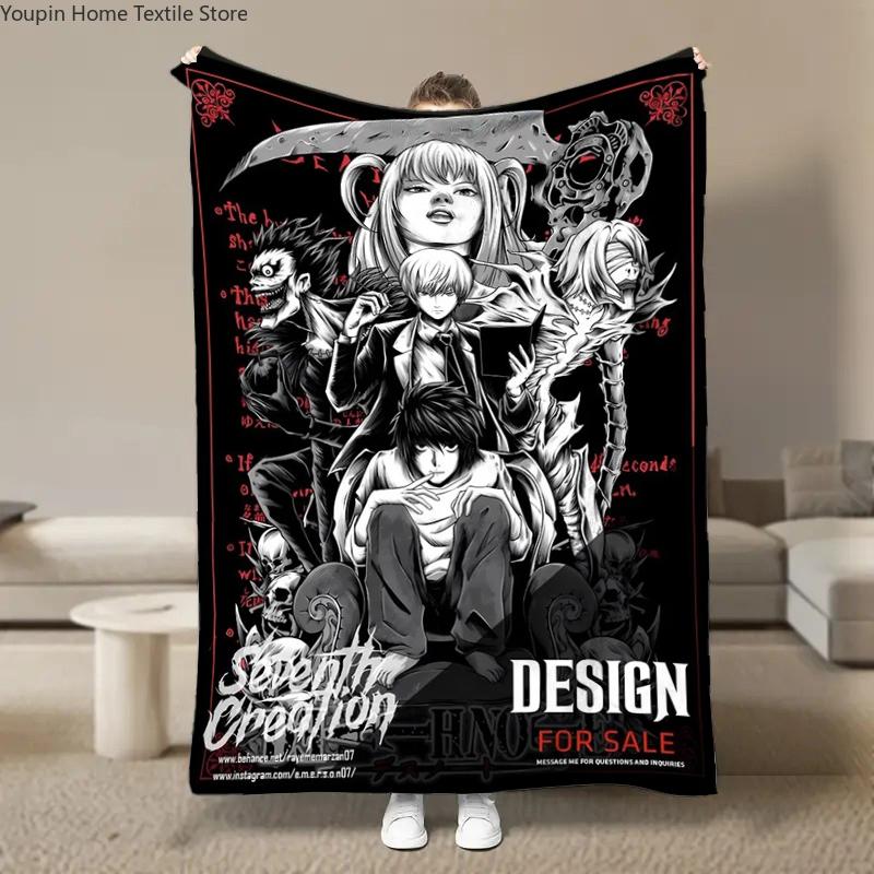 8 Size Aanime-Death-Note Flannel Blanket Fluffy Children and Adults Sofa Plush Bedspread Throw Lunch Blanket for Sofa Bed Gift