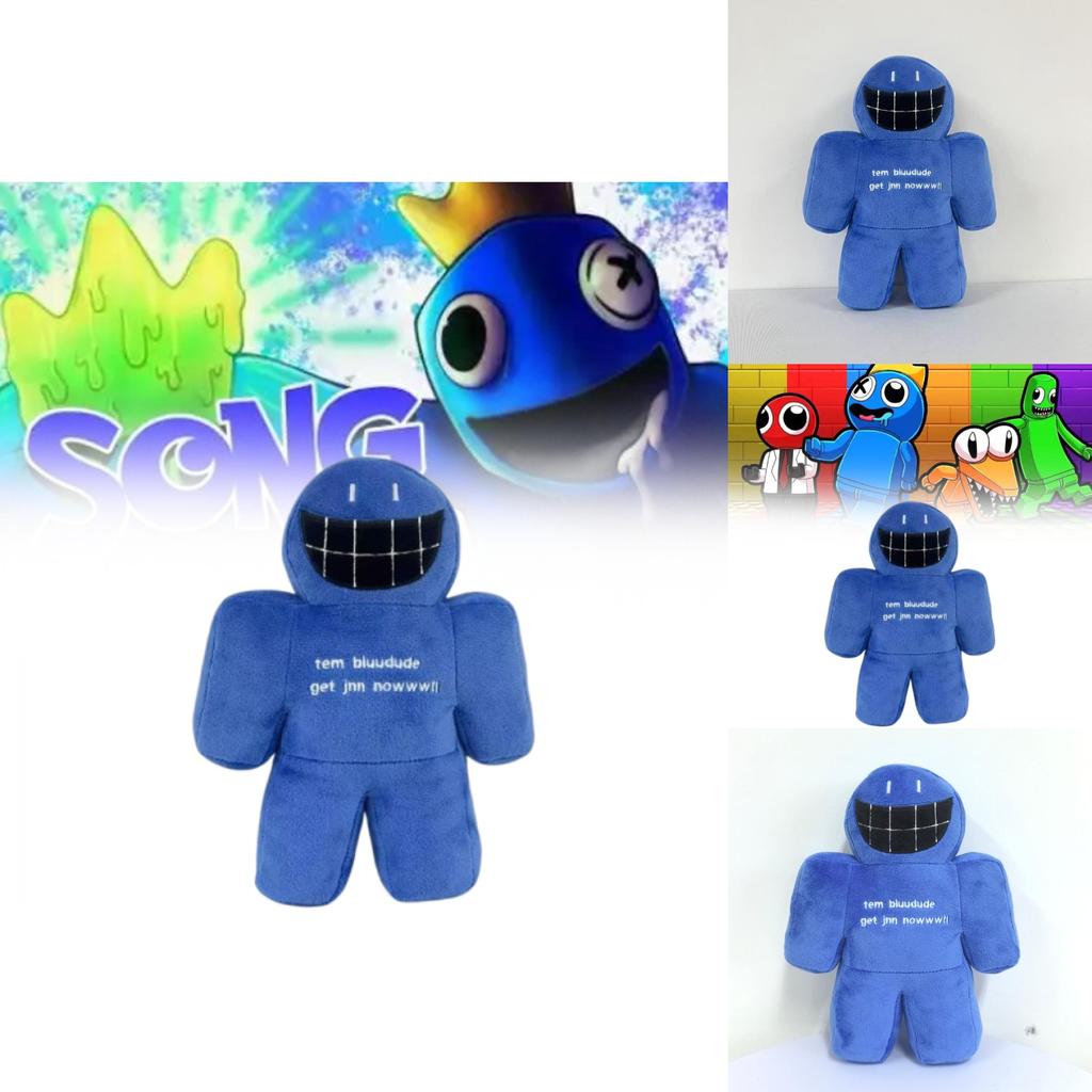 Roblox Rainbow Friends Plush Toy Blue Big Mouth Character Soft Stuffed Doll For Kids