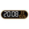 LED Digital Wall Clock Remote Control Electronic Mute Clock with Temperature Date Week Display 15-inch Timing Function Clock