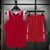 Mens Quick-Dry Ice Silk Sleeveless Sport Set Athletic Tank Top Shorts Running Gym Basketball