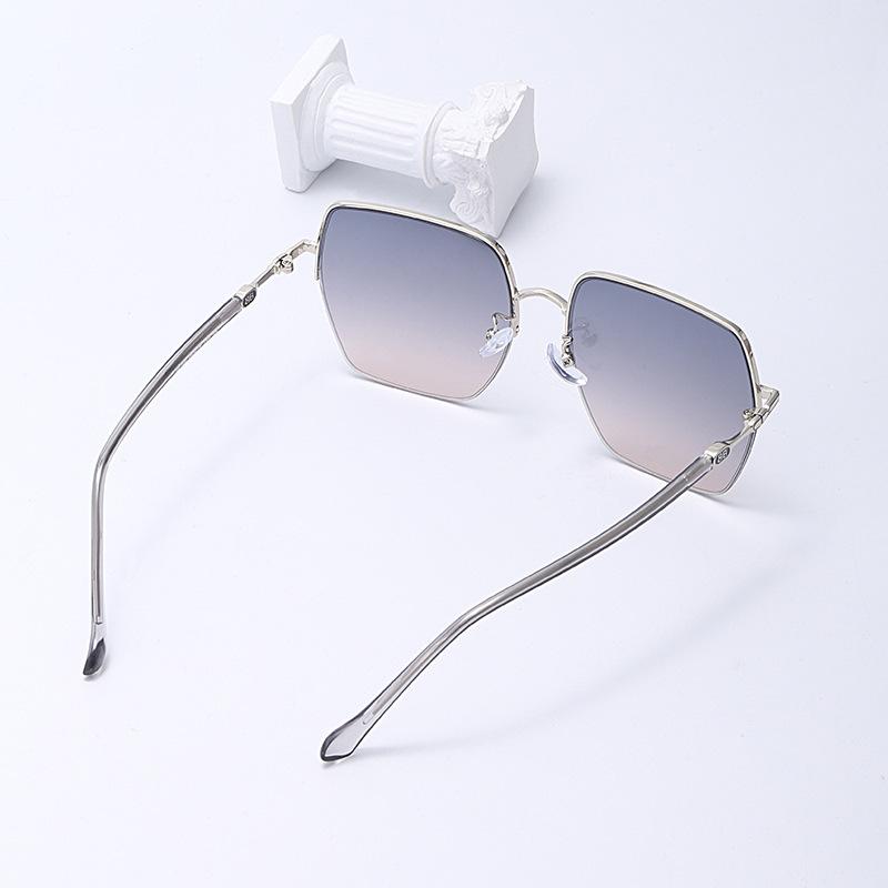 Frameless Large Frame Nylon Sunglasses Women'S 90 Wind Sunglasses Women'S Trendy Glasses