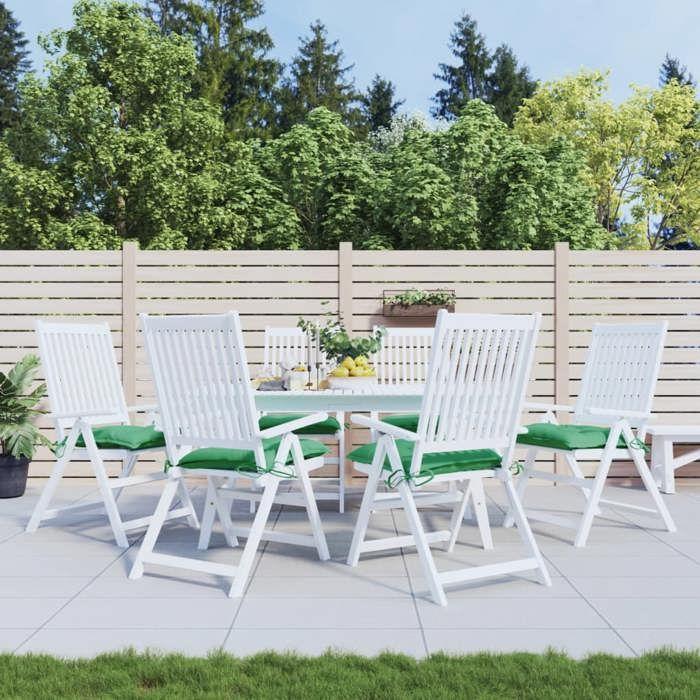 VidaXL Lot de 6 Coussins de Palette, Galette de Siège Imperméable, Coussin de Jardin, Décoration d'Extérieur Terrasse, Vert 361524