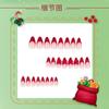 Women's Red Wearable Nails Christmas Manicure False Nails Bow Nail Tips(Glue 2ml)