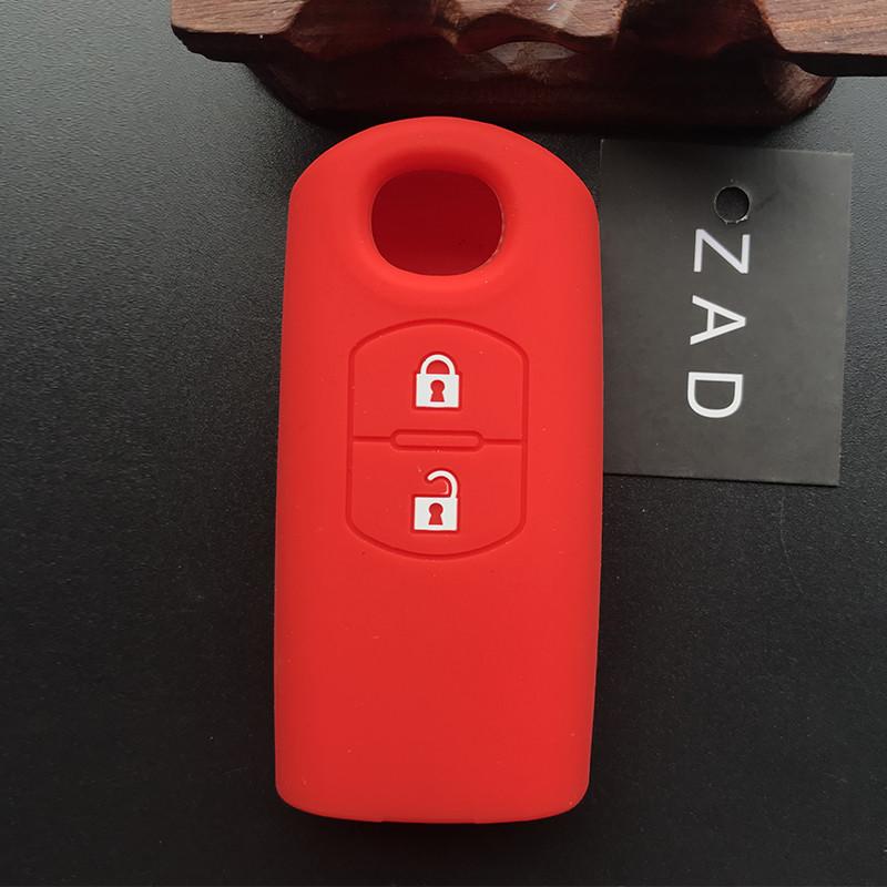 ZAD Silicone rubber car key fob cover case for Mazda 2 3 M3 M5 M6 M8   Atenza 2016 CX5 CX9 MX5 Atenza 2016 2button car-styling