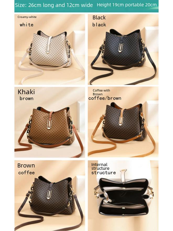 2024 Damen Handtasche mit großer Kapazität aus PU-Leder, Schultertasche, Umhängetasche und Handytasche