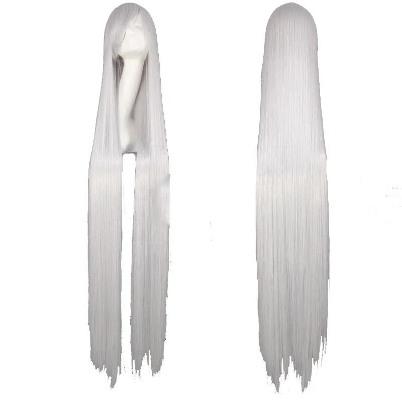 

100см Красочный парик Длинный Прямой Косплей Аниме Костюм Вечеринка Парики Синтетический Термостойкий Парик