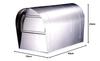 GREEN LIFE American Mailbox, 18-8 Stainless Steel, 19cm Wide X 43cm Deep X 23cm High, US-43