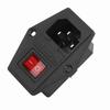 3PCS With Light Indicator Terminal Power Socket 4 Pin Socket Inlet Module  Industrial Applications