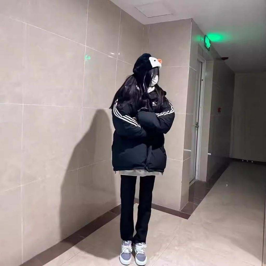 2025 cotton jacket padded clothes women's winter new couple student padded jacket loose thickened bread jacket