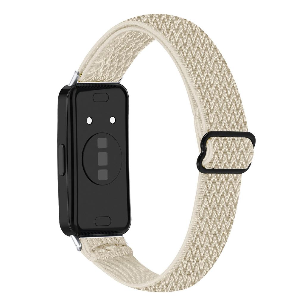 For Huawei Band 10/9/8 Adjustable Nylon Watch Band Wave Design Elastic Wrist Strap