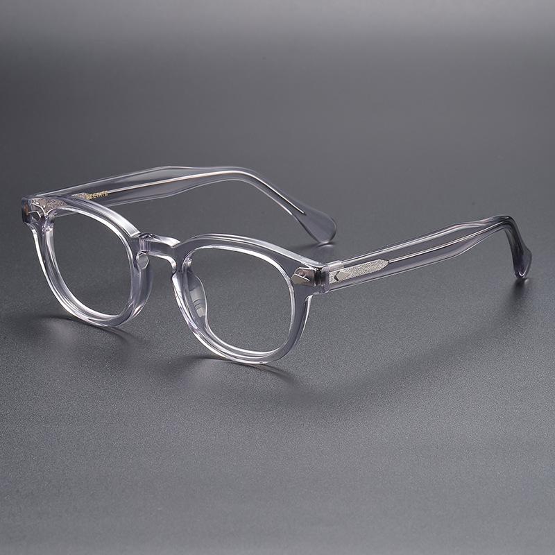 Retro MarkenDesign Luxus Runde Rahmen Brillenrahmen für Männer Frauen Ultraleicht Acetatlegierung Blaulichtfilternde Brillen