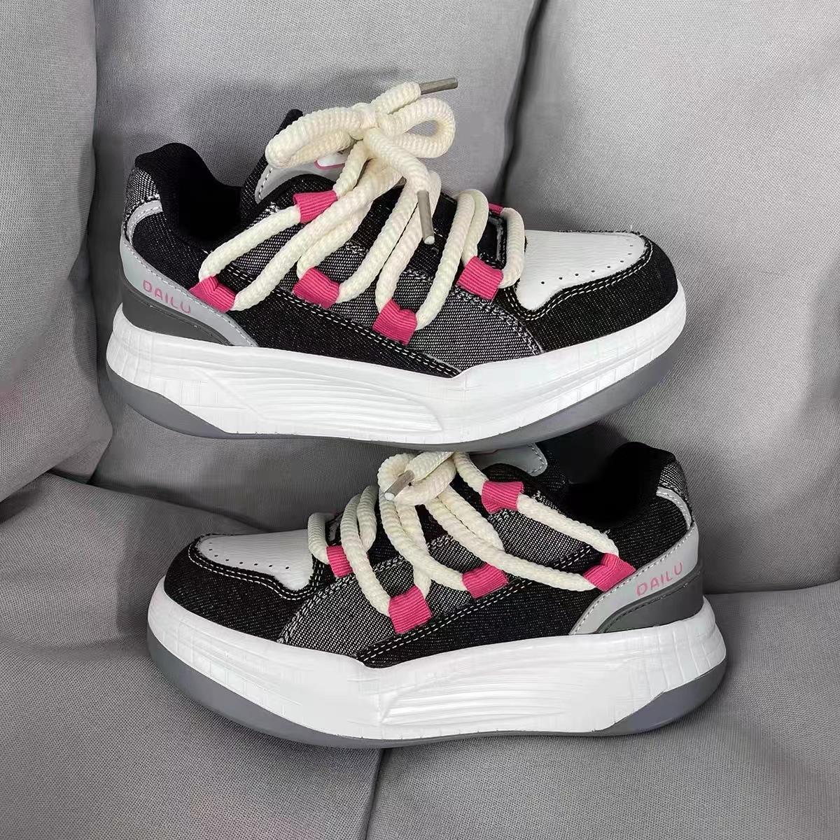 

Новая повседневная обувь Ins в стиле ретро с толстой подошвой, обувь для пар 44