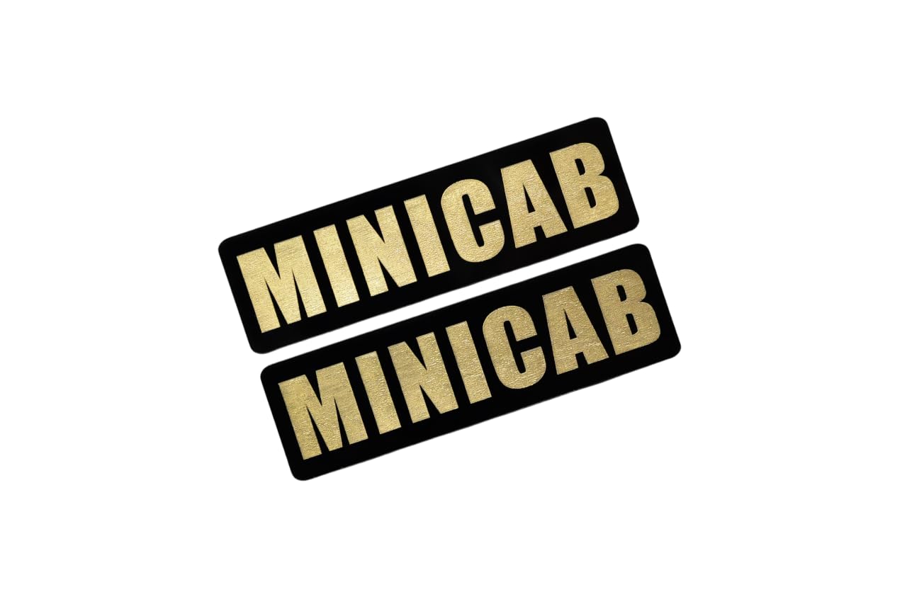 

EEE-813-3 MINICAB Black Gold Acrylic 2 Layer Sticker Mitsubishi Minicab Van Truck U62T U42