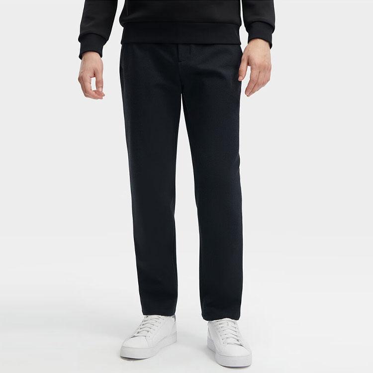 FILA Solid Color Mid Waist Straight Leg Fleece Casual Pants Men bottoms Starry-Gray F11M342606F-MG