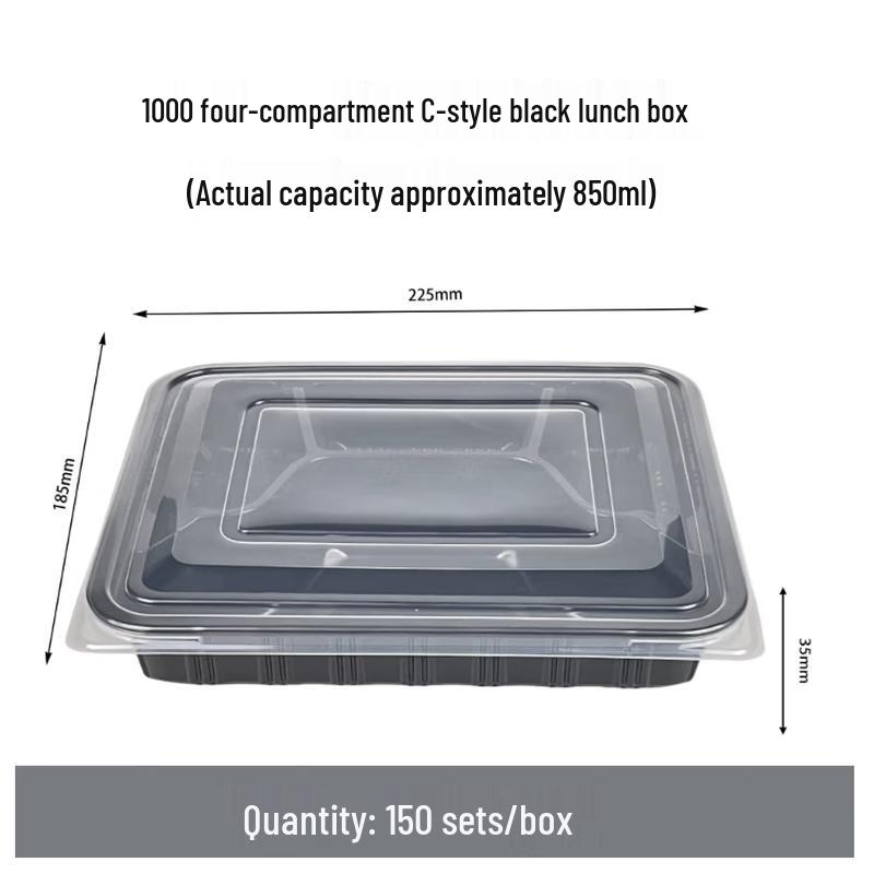 BOUSSAC Disposable Meal Prep Containers with Lids, 150 Count