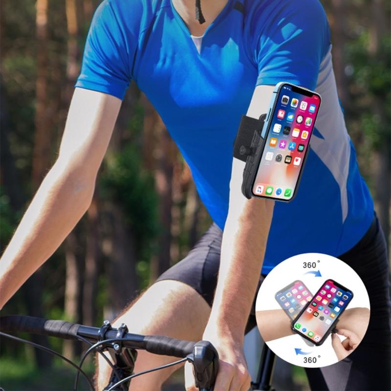 Phone Holder 360 Degree Rotating for Phone 16 15 14 S23 Detachable Phone Armband Wristband Holder for Running Walking