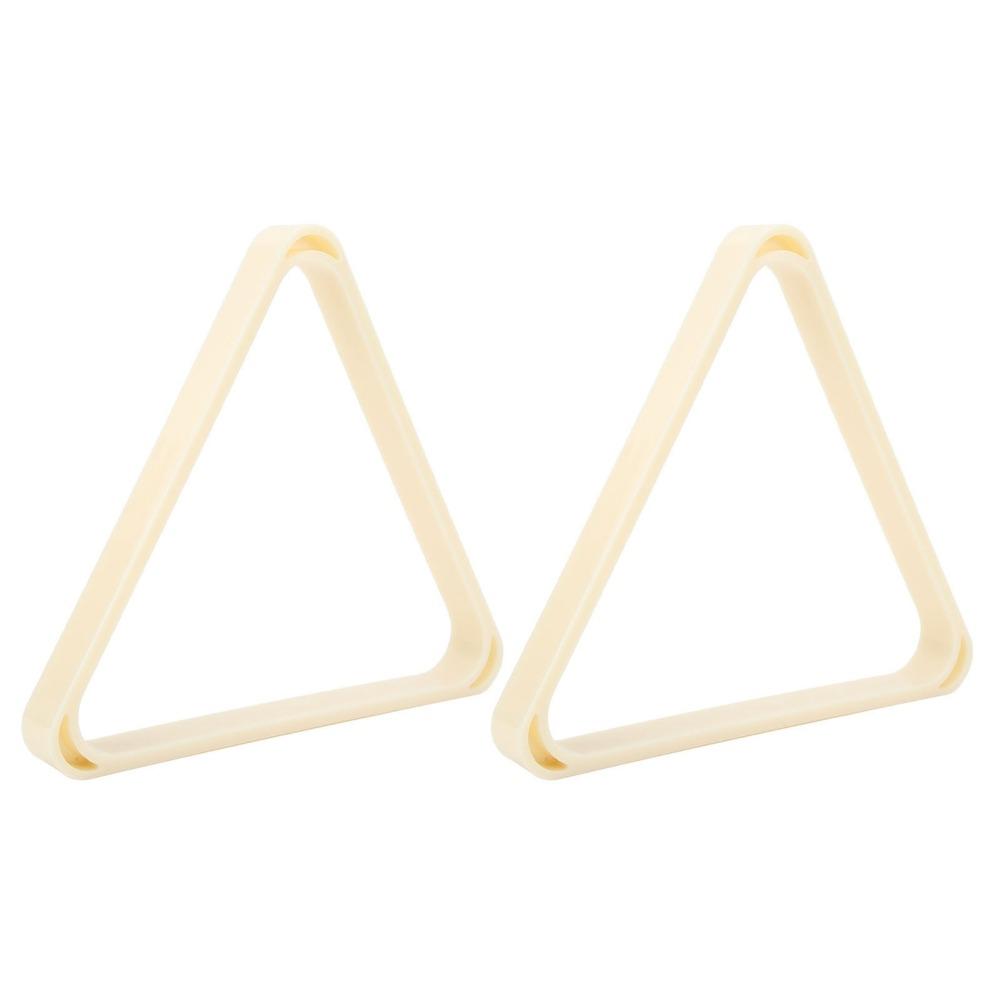 2pcs Strong Build Snooker Triangle Rack White Color Billiard Ball Rack Pool Hall Use