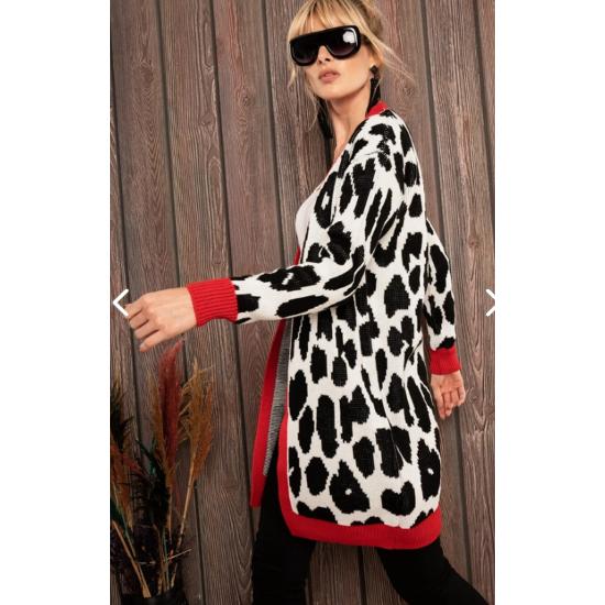 

Leopar Desenli Mercan Rengi Hırka s