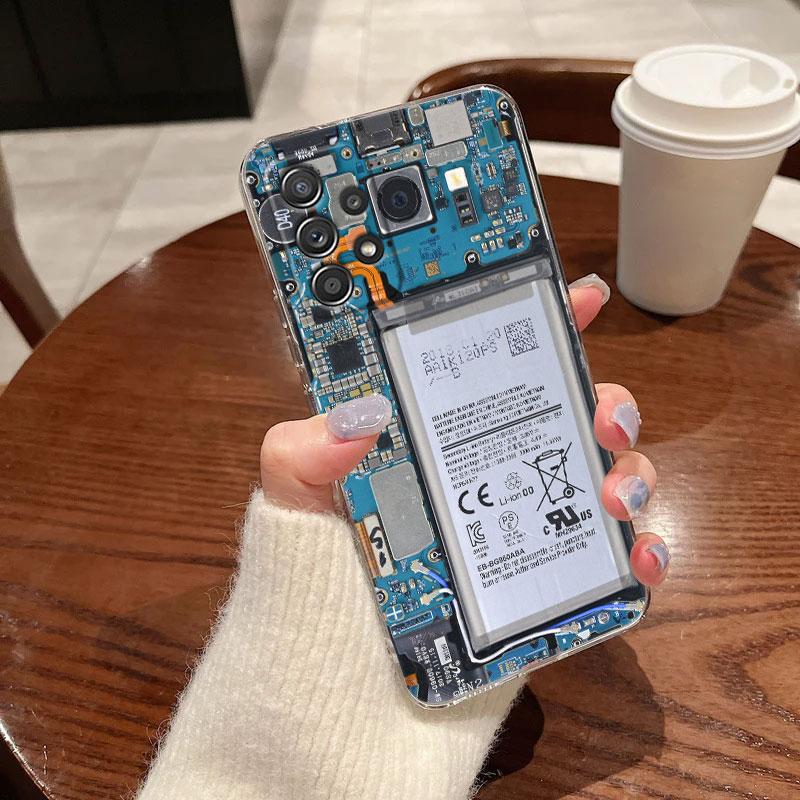 Cassette Tapes Circuit Board Games-Bays Phone Case For Samsung A56 A57 A37 A55 A54 A36 A35 A26 A25 A16 A17 A07 A52 A34 A73 Cover