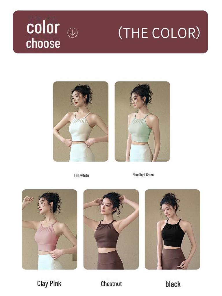 Women's Shockproof Cross-Back Yoga Sports Bra - Fashionable, Sexy, and Supportive for Running & Fitness